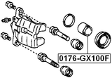 0176-GX100F - FRONT CALIPER PISTON D60.6