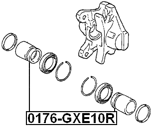 0176-GXE10R - REAR CALIPER PISTON D40.4