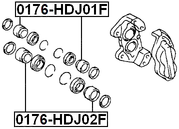 0176-HDJ01F - FRONT CALIPER PISTON D48.1