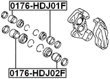 0176-HDJ01F - FRONT CALIPER PISTON D48.1