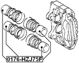 0176-HZJ75F - FRONT CALIPER PISTON D42.8