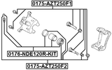 0176-NDE120R-KIT - REPAIR KIT, REAR CALIPER PISTON D34