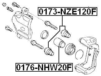 0176-NHW20F - FRONT CALIPER PISTON D54