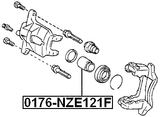 0176-NZE121F - FRONT CALIPER PISTON D57.2