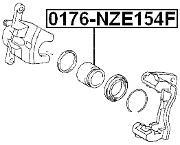 0176-NZE154F - FRONT CALIPER PISTON D60.3