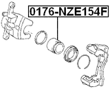 0176-NZE154F - FRONT CALIPER PISTON D60.3
