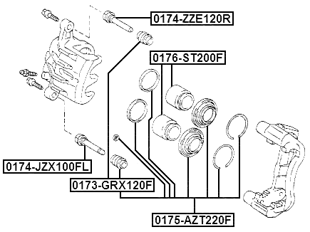 0176-ST200F - FRONT CALIPER PISTON D40.4