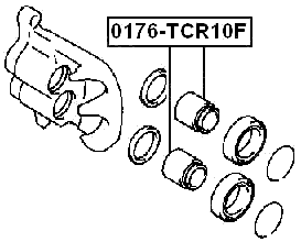 0176-TCR10F - FRONT CALIPER PISTON D44.4