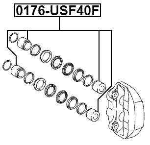 0176-USF40F - FRONT CALIPER PISTON D42.8
