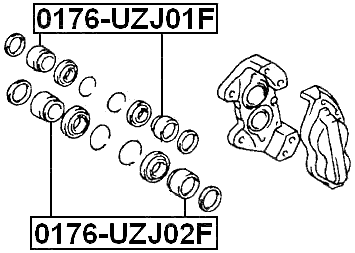 0176-UZJ02F - FRONT CALIPER PISTON D45.3