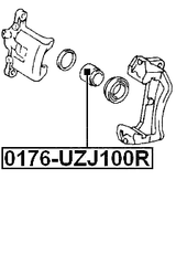 0176-UZJ100R - REAR CALIPER PISTON D48