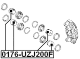 0176-UZJ200F - FRONT CALIPER PISTON D51