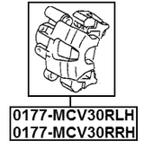 0177-MCV30RRH - REAR RIGHT BRAKE CALIPER ASSEMBLY (WITH BRACKET)