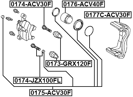 0177C-ACV30F - FRONT BRAKE CALIPER BRACKET CARRIER