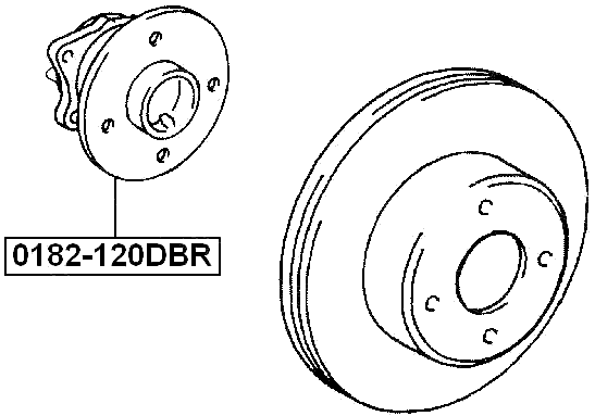 0182-120DBR - REAR WHEEL HUB