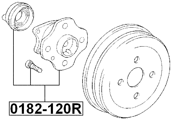0182-120R - REAR WHEEL HUB