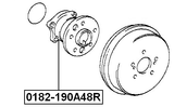 0182-190A48R - REAR WHEEL HUB