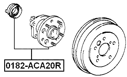 0182-ACA20R - REAR WHEEL HUB