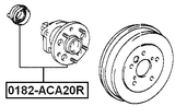 0182-ACA20R - REAR WHEEL HUB