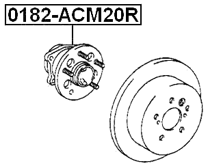 0182-ACM20R - REAR WHEEL HUB