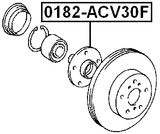 0182-ACV30F - FRONT WHEEL HUB