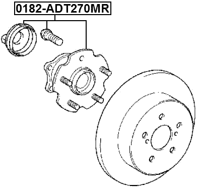 0182-ADT270MR - REAR WHEEL HUB
