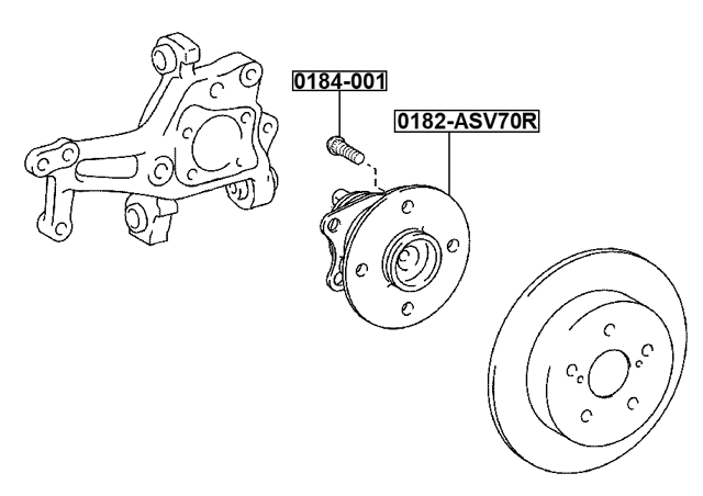 0182-ASV70R - REAR WHEEL HUB