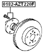 0182-AZT220F - FRONT WHEEL HUB