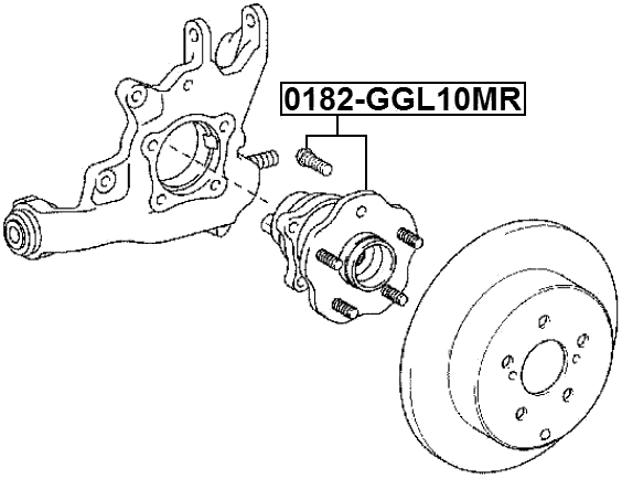 0182-GGL10MR - REAR WHEEL HUB