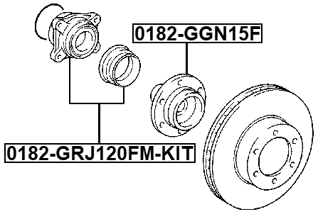 0182-GGN15F - FRONT WHEEL HUB
