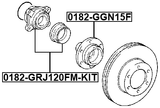 0182-GGN15F - FRONT WHEEL HUB