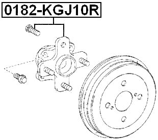 0182-KGJ10R - REAR WHEEL HUB