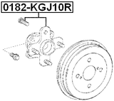 0182-KGJ10R - REAR WHEEL HUB