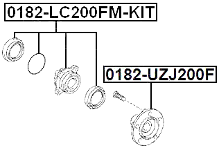 0182-LC200FM-KIT - FRONT WHEEL HUB KIT