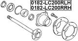 0182-LC200RLH - REAR WHEEL HUB LH