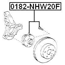 0182-NHW20F - FRONT WHEEL HUB