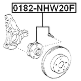 0182-NHW20F - FRONT WHEEL HUB