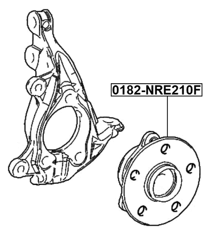 0182-NRE210F - FRONT WHEEL HUB