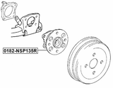 0182-NSP135R - REAR WHEEL HUB