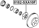 0182-SXA10F - FRONT WHEEL HUB