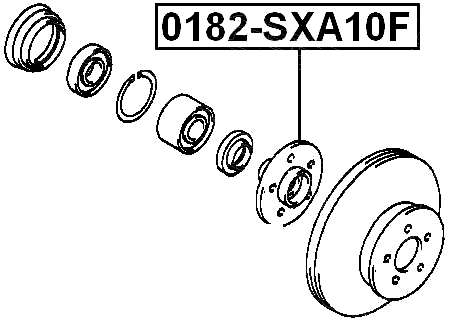 0182-SXA10F - FRONT WHEEL HUB