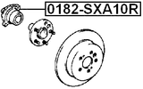 0182-SXA10R - REAR WHEEL HUB KIT