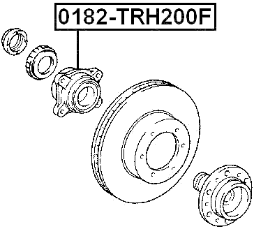 0182-TRH200F - FRONT WHEEL HUB KIT