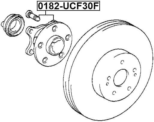 0182-UCF30F - FRONT WHEEL HUB