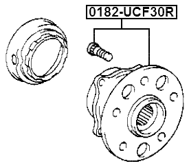 0182-UCF30R - REAR WHEEL HUB