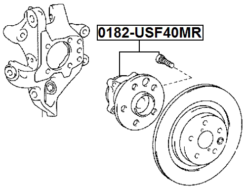 0182-USF40MR - REAR WHEEL HUB