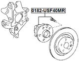 0182-USF40MR - REAR WHEEL HUB