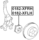 0182-XFLH - FRONT WHEEL HUB LH