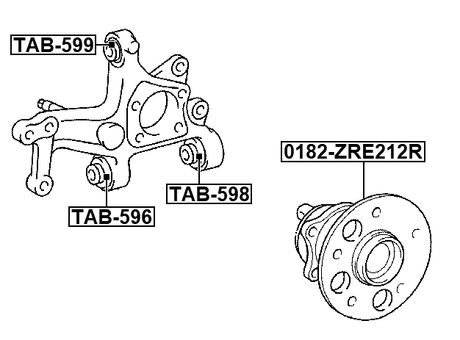 0182-ZRE212R - REAR WHEEL HUB