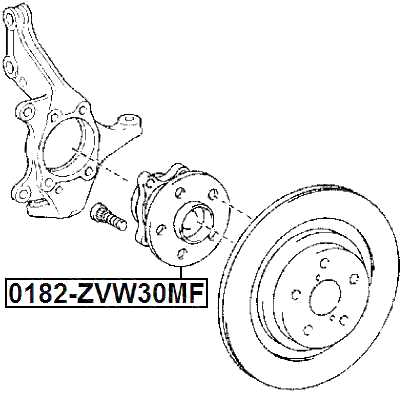 0182-ZVW30MF - FRONT WHEEL HUB